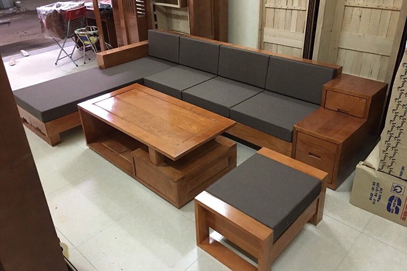 Bộ bàn ghế sofa gỗ phòng khách
