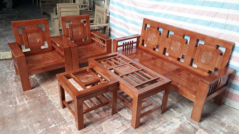 bộ bàn ghế gỗ phòng khách đẹp
