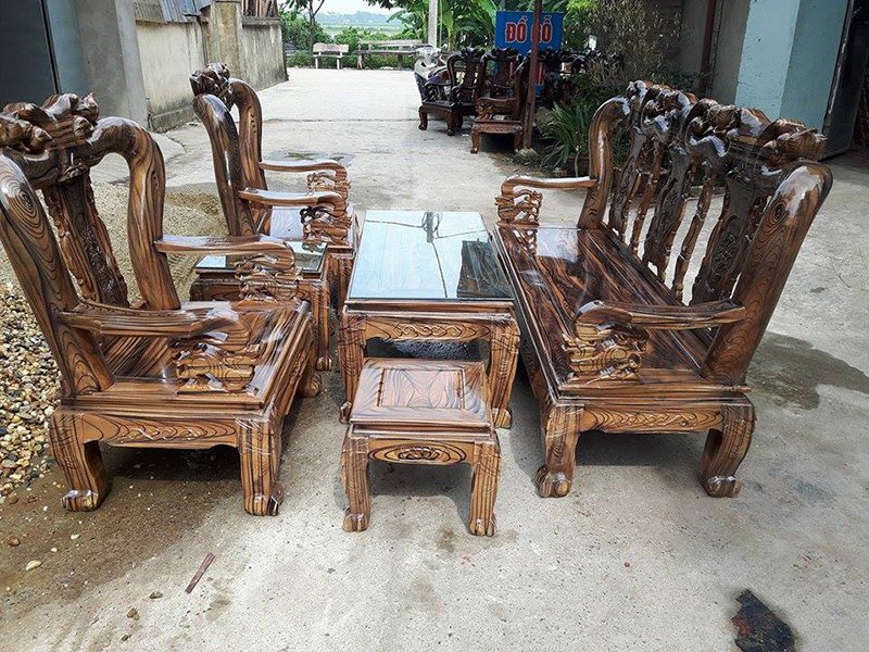bộ bàn ghế gỗ hương