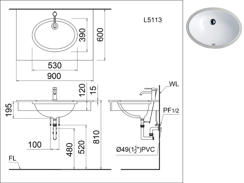 thông số kỹ thuật lavabo và ống nước nước caesar